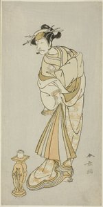 The Actor Ichikawa Danjuro V as the Spirit of Monk Seigen in the Shosagoto Dance Sequence "Sono Utsushi-e Matsu ni Kaede" (A Shadow-Picture of Pine and Maple), the Last Scene of Part Two of the Play Keisei Momiji no Uchikake (Courtesan in an Over-Kimono)