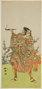 The Actor Ichikawa Danzaburo II as Usui no Sadamitsu in the Play Edo Katagi Hikeya Tsunasaka, Performed at the Ichimura Theater in the Eleventh Month, 1772 by Katsukawa Shunsho