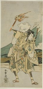 The Actor Ichikawa Monnosuke II as Soga no Goro Tokimune in the Play Haru wa Soga Akebono-zoshi, Performed at the Nakamura Theater in the First Month, 1772 by Katsukawa Shunsho