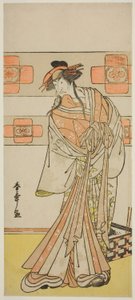 The Actor Ichikawa Monnosuke II as the Ghost of the Renegade Monk Seigen in the Play Edo no Hana Mimasu Soga, Performed at the Nakamura Theater in the Second Month, 1783