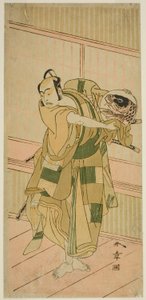 The Actor Ichikawa Yaozo II as Ashikaga Motouji Disguised as Katagiri Yashichi in the Play Oyoroi Ebido Shinozuka, Performed at the Nakamura Theater in the Eleventh Month, 1772