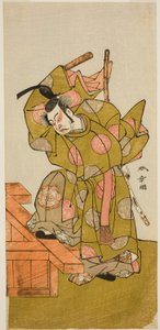 The Actor Ichimura Uzaemon IX as Otomo no Kuronushi in the Play Sugata no Hana Yuki no Kuronushi, Performed at the Ichimura Theater in the Eleventh Month, 1776