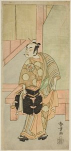 The Actor Ichimura Uzaemon IX as the Hairdresser Komagata Ikkaku in the Play Fuji no Yuki Kaikei Soga, Performed at the Ichimura Theater in the First Month, 1770