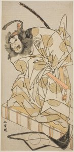 The Actor Nakajima Mihoemon II as Bomon no Saisho Kiyotada in the Play Oyafune Taiheiki, Performed at the Ichimura Theater in the Eleventh Month, 1775