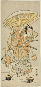 The Actor Nakamura Juzo II as Kajiwara Genta Kagetoki in the Play Izu-goyomi Shibai no Ganjitsu, Performed at the Morita Theater in the Eleventh Month, 1772 by Katsukawa Shunsho
