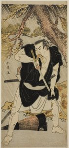 The Actor Nakamura Nakazo I as Ono Sadakuro in the Play Kanadehon Chushingura, Performed at the Ichimura Theater in the Sixth Month, 1783