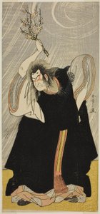 The Actor Nakamura Nakazo I as the Thunder God, an Incarnation of Kan Shojo, in the Play Sugawara Denju Tenarai Kagami, Performed at the Morita Theater in the Third Month, 1780 by Katsukawa Shunsho