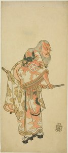 The Actor Otani Hiroemon III as Hige no Ikyu in the scene “Sukeroku” in the play "Hitokidori Harutsuge Soga" ("The Soga Play: Announcement of the Spring Season by the Bush Warbler") by Katsukawa Shunsho