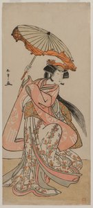 The Actor Segawa Kikunojo II Dancing with a Parasol by Katsukawa Shunsho