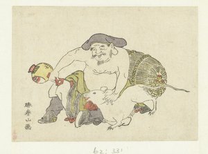 Daikoku and his Rat by Katsukawa Shunzan