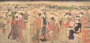 Festival by the Sumida River, late 18th century