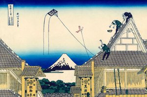 A sketch of the Mitsui shop in Suruga in Edo by Katsushika Hokusai