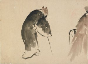 An Old Mouse Dressed in a Black Robe