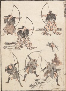 Archers by Katsushika Hokusai
