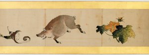 Detail of Handscroll with Miscellaneous Images, Edo Period, 1839 by Katsushika Hokusai