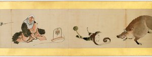 Detail of Handscroll with Miscellaneous Images, Edo Period, 1839 by Katsushika Hokusai