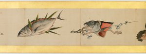 Detail of Handscroll with Miscellaneous Images, Edo Period, 1839 by Katsushika Hokusai