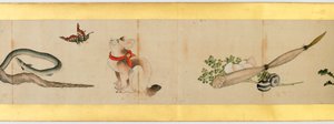 Detail of Handscroll with Miscellaneous Images, Edo Period, 1839 by Katsushika Hokusai