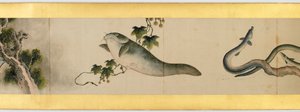 Detail of Handscroll with Miscellaneous Images, Edo Period, 1839 by Katsushika Hokusai