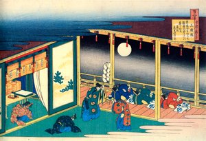 From the Series Hundred Poems by One Hundred Poets: Sanjo, 1830