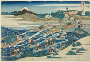 Fuji from Kanaya on the Tokaido, from the series Thirty-six Views of Mt. Fuji