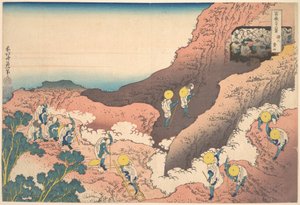 Groups of Mountain Climbers, from the Series Thirty-six Views of Mount Fuji by Katsushika Hokusai