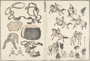 Horse Riders and Harness by Katsushika Hokusai