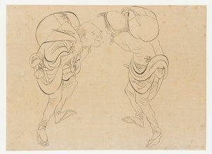 Laborers by Katsushika Hokusai