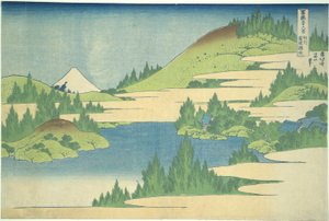 Lake Hakone in Segami Province, from the series Thirty-six Views of Mount Fuji by Katsushika Hokusai