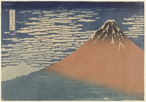 Mount Fuji in Clear Weather (Red Fuji) by Katsushika Hokusai