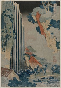 Ono Waterfall on the Kiso Road from the series a Tour of Waterfalls in the Provinces, early 1830s by Katsushika Hokusai