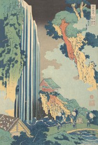 Ono Waterfall on the Kisokaido, from the series A Tour of Waterfalls in Various Provinces by Katsushika Hokusai
