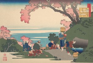 Poem by Gon-chunagon Masafusa Oe no Masafusa, from the series One Hundred Poems Explained by Katsushika Hokusai