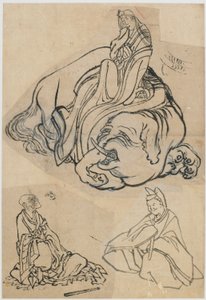 Preparatory Sketch for The Courtesan Eguchi as the Bodhisattva Fugen by Katsushika Hokusai