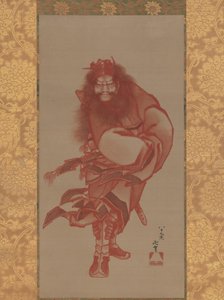 Red Shoki, the Demon Queller by Katsushika Hokusai