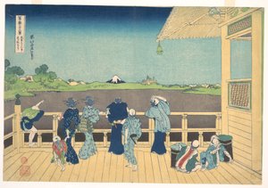 Sazai Hall at the Temple of the Five Hundred Arhats, from the Series Thirty-six Views of Mount Fuji by Katsushika Hokusai