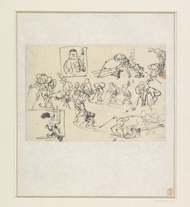 Shishi-schetsen by Katsushika Hokusai