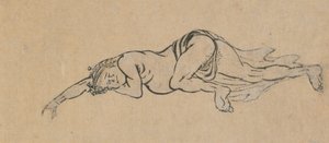 Sleeping Man by Katsushika Hokusai