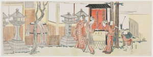 Visitors to the Inari Shrine at Ōji by Katsushika Hokusai