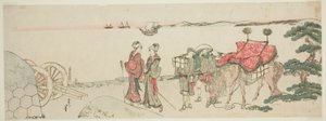 Women and Attendants by the Beach of Tanakawa