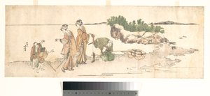 Women in a Landscape by Katsushika Hokusai