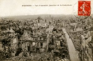 General View of the Ruined Cathedral District, Soissons