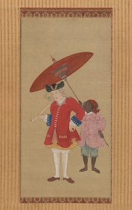 Dutchman with a Servant by Kawahara Keiga