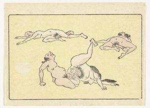 Copulating Man and Woman (The Great Tail) by Kawanabe Kyosai