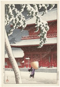 The Zojo Shrine in Shiba by Kawase Hasui