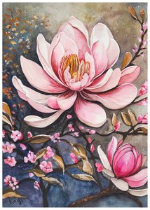 Pink Magnolia Bloom by Kay Shanley