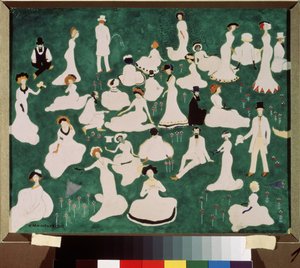 Relaxing. High Society in Top Hats by Kazimir Severinovich Malevich