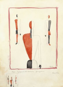 Three Suprematist Figures by Kazimir Severinovich Malevich