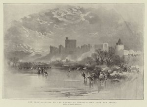 The Frost, skating on the Thames at Windsor, View from the Brocas by Keeley Halswelle