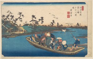 Warabi Station, Todogawa Ferry by Keisai Eisen